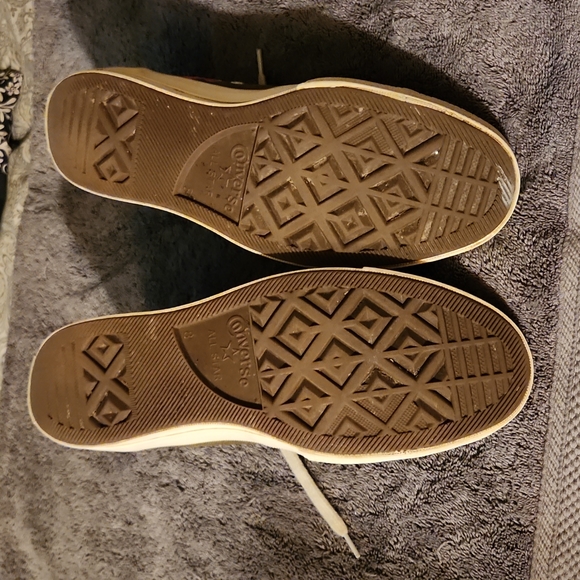 COMME DES GARCONS HIGH TOP UNISEX CONVERSE TENNIS SHOES - Picture 8 of 11